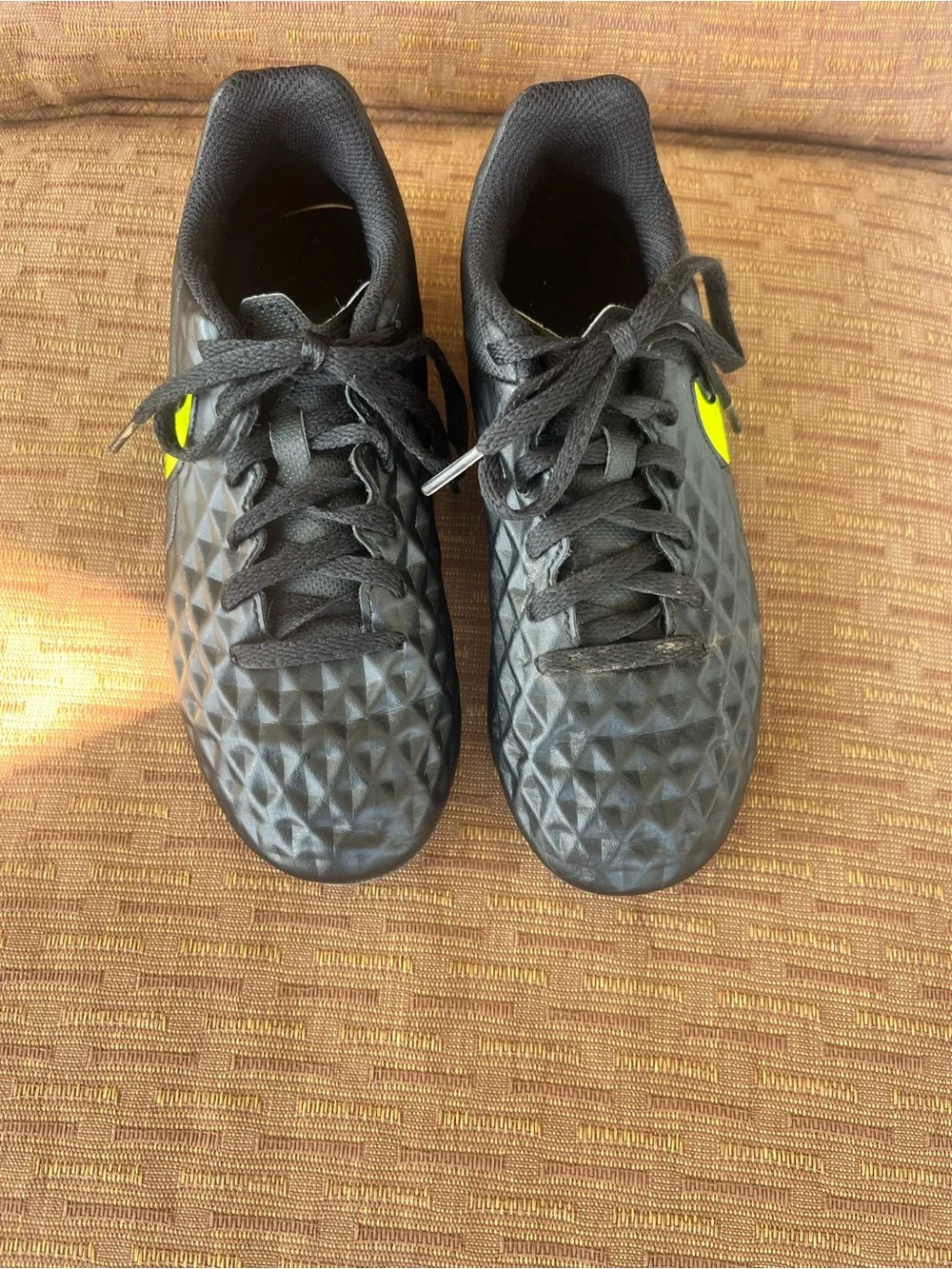 Nike Kids Black with Volt Accent Soccer Cleats
